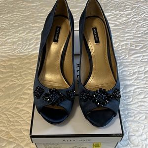 Alex Marie blue satin pumps size 8.5
